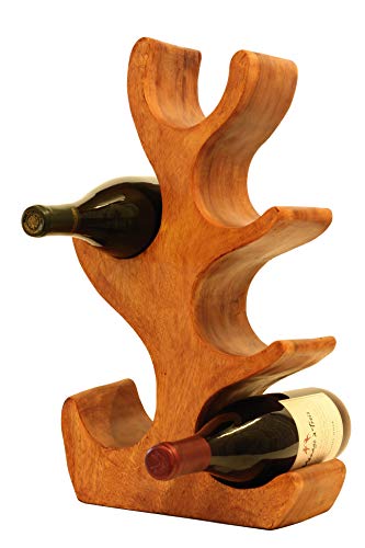G6 Collection Wooden Handmade 18" Tall 6 Bottles Wine Rack