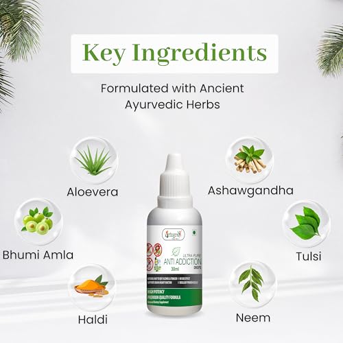 Image of Anti Addiction Drops-DeAddiction-Helps To Stop Smoking & Nasha Mukti-Stop Quit Alcohol 30ml