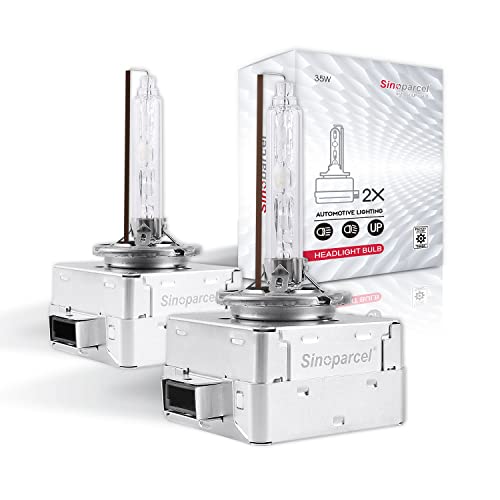 Sinoparcel D1S Xenon HID Headlights Bulb - 4300K 35W High Low Beam Replacement Bulb -2Yrs WTY- Pack of 2