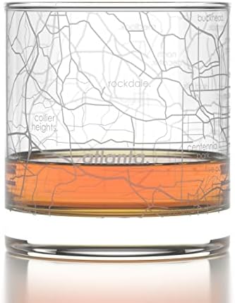 Well Told Engraved Atlanta Georgia Map Rocks Glass, Old Fashioned Whiskey Glass (11 oz, Clear) Etched Whiskey Glass, Gifts For Whiskey Lovers - Thumbnail 5