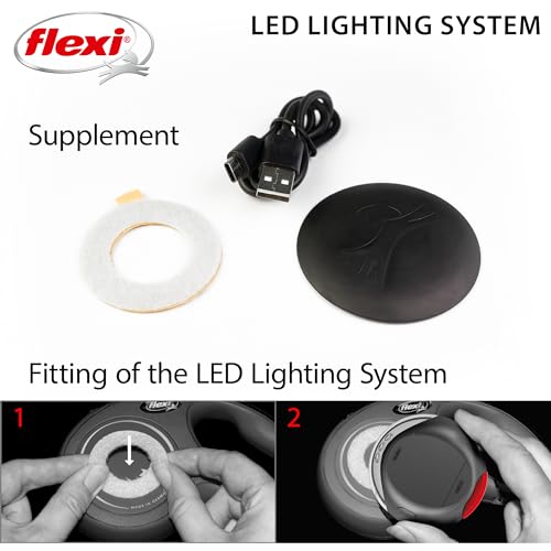 flexi® LED Lighting System (USB), schwarz, Zubehör für flexi® Roll-Leinen