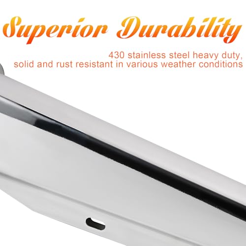 Image of Stainless Steel Straight Mud Flap Hanger Spring Loaded, 30 inch Length and 2 1 /2 inch Bolt Spacing,All Weather Resistant,Mudflap Bracket for Semi Truck, (1 1 /8 inch)