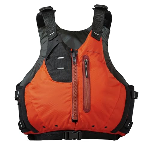Astral Ceiba Life Jacket - USCG Type III PFD Adult Life Vest with BlueSign Approved Shell for Touring, Canoeing, Sailing, & Whitewater - Fire Orange - Medium/Large