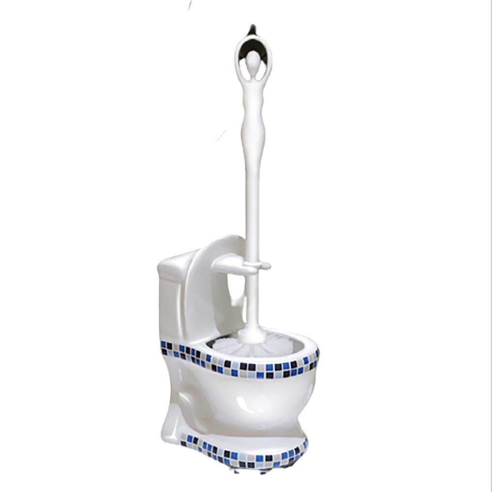 SDFG Toilet brush, toilet cleaning brush kit, WC toilet brush, durable bathroom cleaning brush, quick-drying design, sturdy anti-rust/slip handle