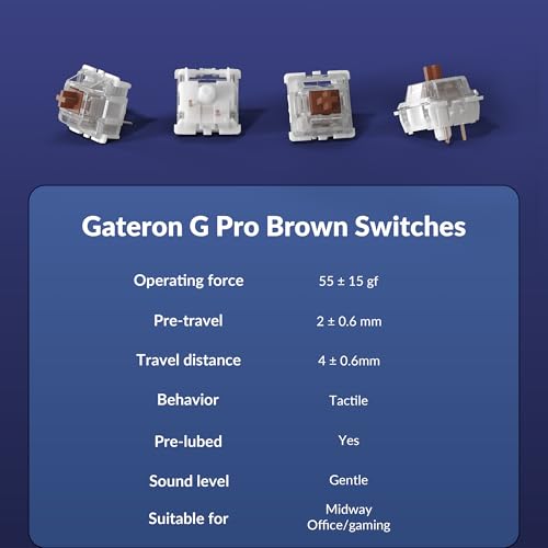 Image of Keychron Q3 Wired Custom Mechanical Keyboard Knob Version, TKL Tenkeyless QMK /VIA Programmable Macro with Hot-swappable Gateron G Pro Brown Switch Compatible with Mac Windows Linux (Blue)
