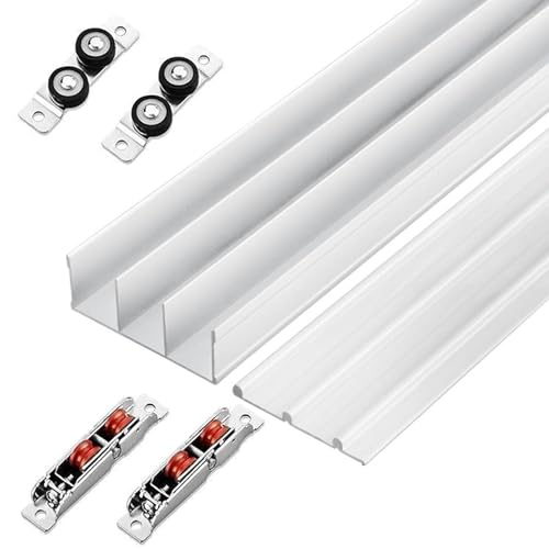 Dreifach-Schiebetür-Hardware-Set, langlebige Aluminiumschienen für...