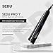 Sedu Pro 1’’ Styling Flat Iron with StyleShield Technology for Professional Salon and Home Use, Digital Temperature Display, Titanium Heating Core - Black