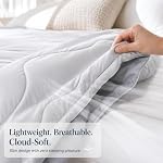 Cooling Comforter Twin Size, Double-Sided Cool Design for Hot Sleepers, Lightweight & Breathable Comforter for Night Sweats, Cool to the Touch Cover, 68 x 90 Inches