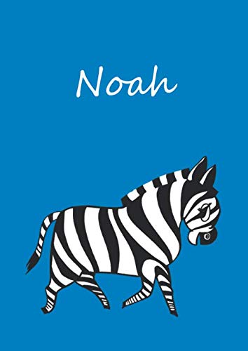 Noah: individualisiertes Malbuch/Notizbuch/Tagebuch - Zebra - DIN A4 - blanko