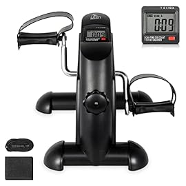 Uten Mini Exercise Bike, Under Desk Bike, Arm & Leg Peddler Machine with LCD Screen Displays, Portable Cycle