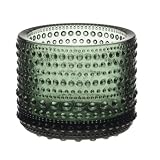 Iittala Windlicht Kastehelmi aus Glas, in der Farbe Tannengrün, Größe: Abmessungen: 7,6x7,6x6,4 cm, 1070557, 3