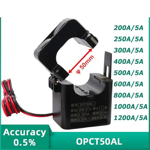 Transformador de corriente con nucleo de ferrita dividido CA tipo abierto sensor OPCT50AL 2