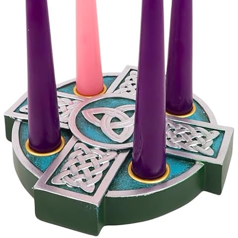 Christmas Advent Candle Set with Holder Cover