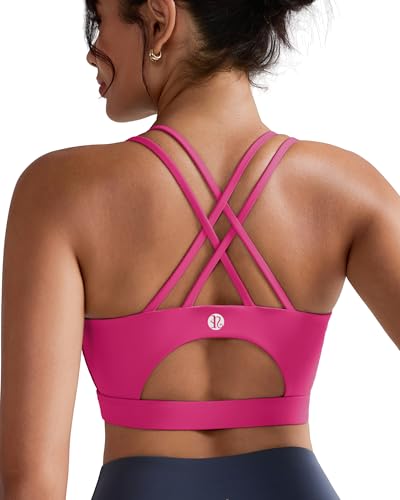 Image of RUNNING GIRL Sports Bras for Women,Padded Sports Bra Tank Top Sexy Crisscross Back High Impact Longline Workout Yoga Bra