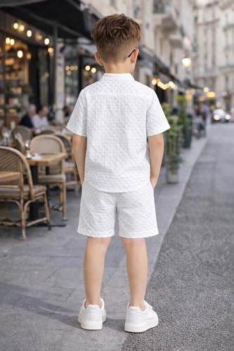 Image of Fashion Dream Boy's Cotton Blend Solid Clothing Set