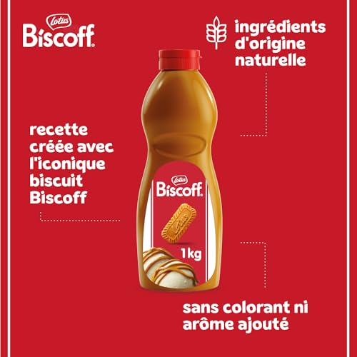 Sauce Lotus Biscoff topping speculoos original bouteille 1kg - 4