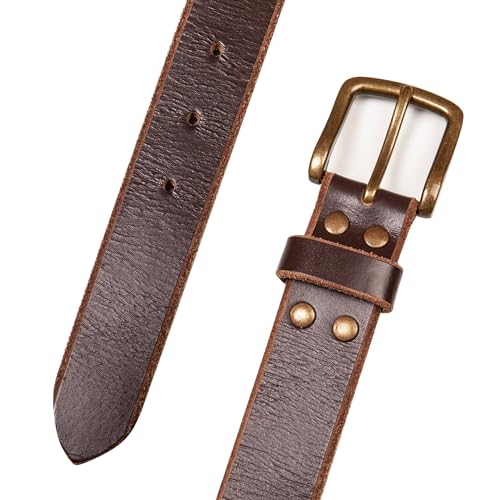 Image of Lucky Brand Men's Jeans Leather Belt| Classic| Casual| Dress| Everyday| American Heritage| Genuine Leather| Metal Buckle