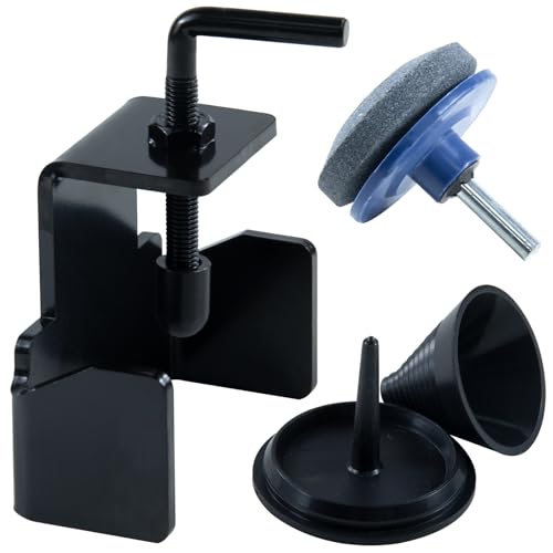 POSFLAG Universal Riding Lawn Mower Blade Removal Tool with Blade Blancer and Blade Sharpener Replaces Troy Bilt 4908500005 Lawn Mower Blade Holder Tool, 490850005 Lawn Mower Blade Sharpening Kit