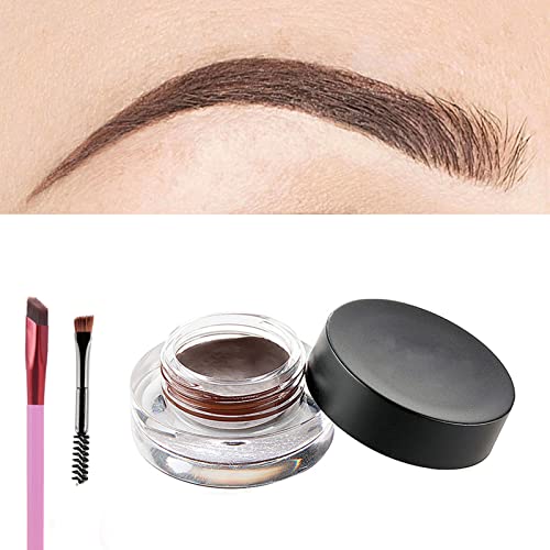Multi Function Eyebrow Brush, Square Angled Eyebrow Brush, Eye Brow Concealer Contour Brush, Angled Eyeliner Makeup Brush Set,for Shape and Conceal Eyes (Darkbrown) Cover
