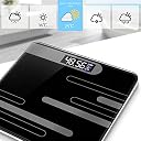 ACU-CHECK Digital Weight Machine For Body Weight, Bathroom Scale Machine 180kg Capacity Weighing Scale with LCD Display Glass Weighing Scale, Gym Weight Scale (Black) gallery image