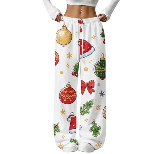 Christmas Pajama Pants Women Flannel Plaid Graphic Casual Wide Leg Pants | Christmas Sleepwear 2026, Flannel, Plaid, Festive, Warm, Winter, Lounge Wear, Sleep, Lounging, Holiday, Family, Guest, Petite - image 1