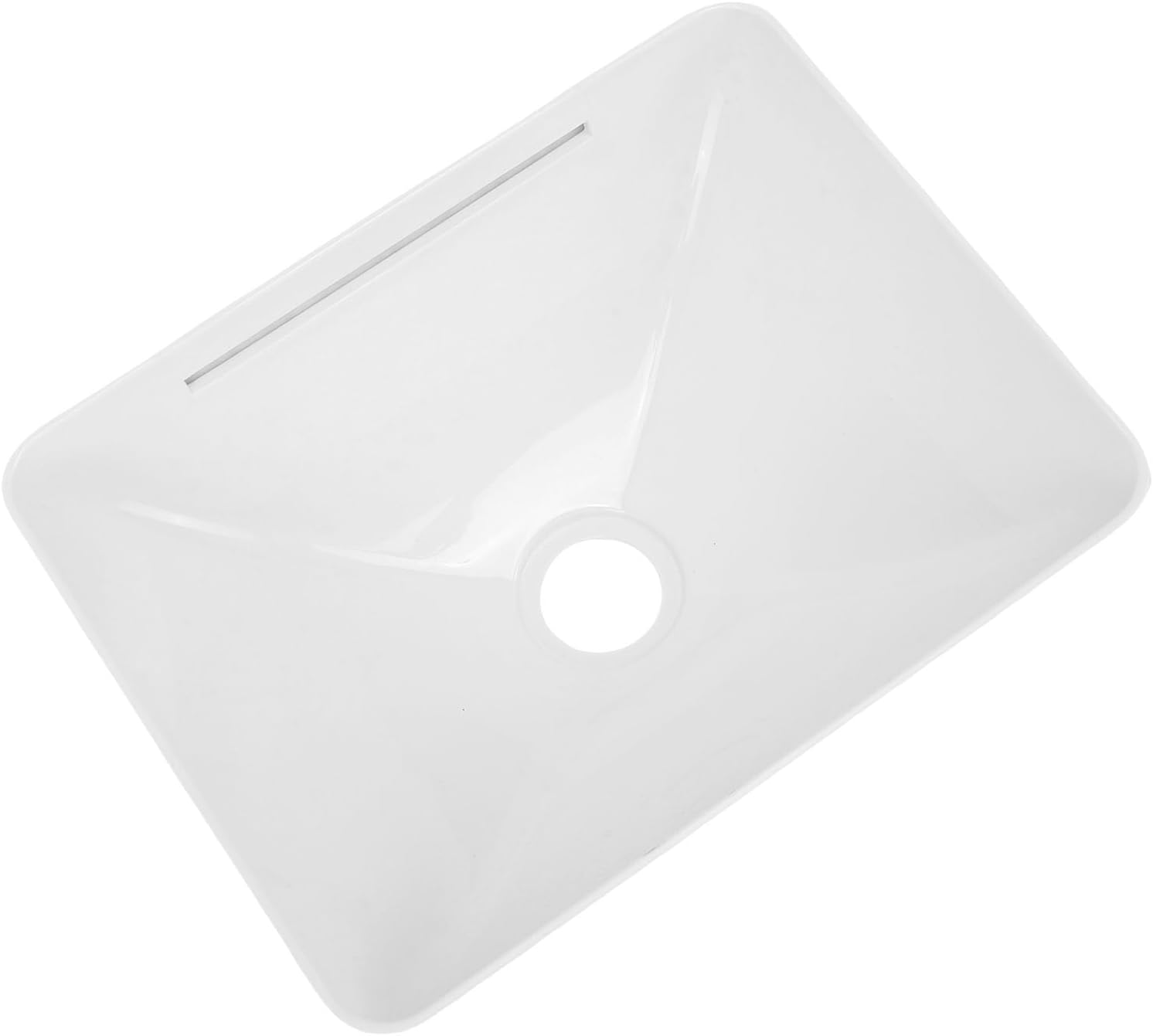 GOTOTOP Acrylic RV Bathroom Sink, Scratchproof Above Counter Lavatory Sink, Ideal for RVs and Boats with 50mm Drain Outlet 13.69x10.22x5.55 in