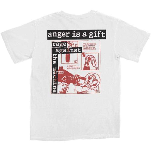 Rage Against The Machine Men's Anger is A Gift T-Shirt White | Officially Licensed Merchandise3
