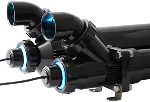 Lifegard Aquatics 55-Watt Pro-Max High Output Uv Sterilizer For Aquariums – Black 3" Diameter Housing – Flow-Through Design, White Internal Reflective Protective Sleeve #TOP3