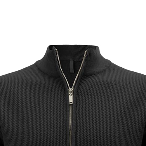 Men's Knitted Full Zip Regular Fit Sweater Crew Neck Basic Solid Sweater Cardigan Warm Casual Sweaters2