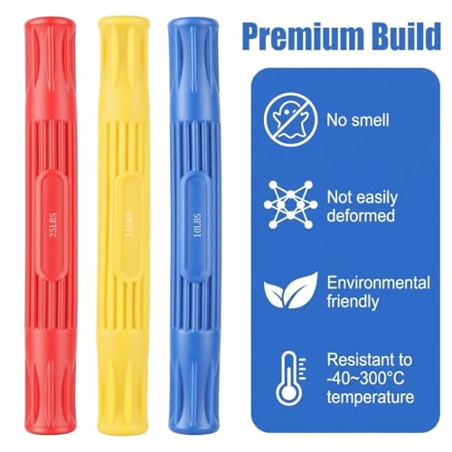 Image of Proberos 3Pack Hand Strength Trainer Bars, 31cm Power Twister Bar, Forearm Flexer Flexbar for Tennis Elbow, Golfers Elbow Pain Relief, Injury Rehab, Fitness & Travel Use