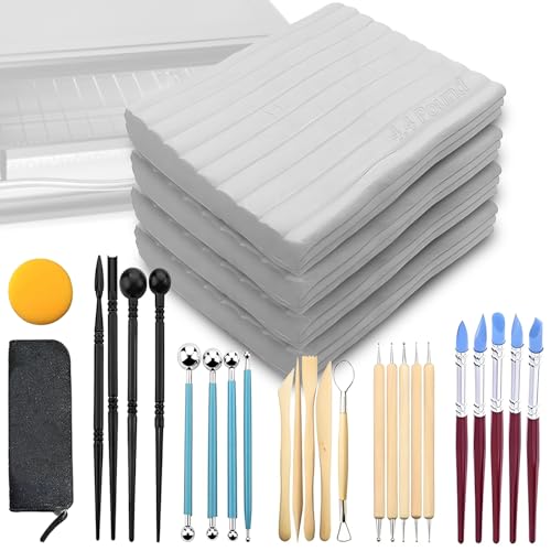 Comparison: Best Mini Oven For Polymer Clay 5 ReArt Oven Bake Polymer Clay White, Non Toxic 4.4Lbs with Pottery Tools & Paint Brushes Great for Modeling, Sculpting, Holiday, DIY Jewelry Making Projects. Great for All Skill Levels (White & Tools)