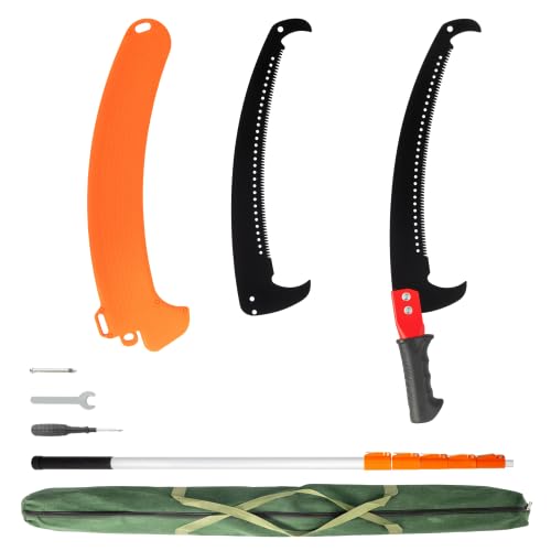 LEADZM Coupe Branche Telescopique 8 mètres - Avec des lames tranchantes, mais sans système de corde et de poulie - Légère et réglable en longueur, idéale pour l'élagage des palmiers et des jardins