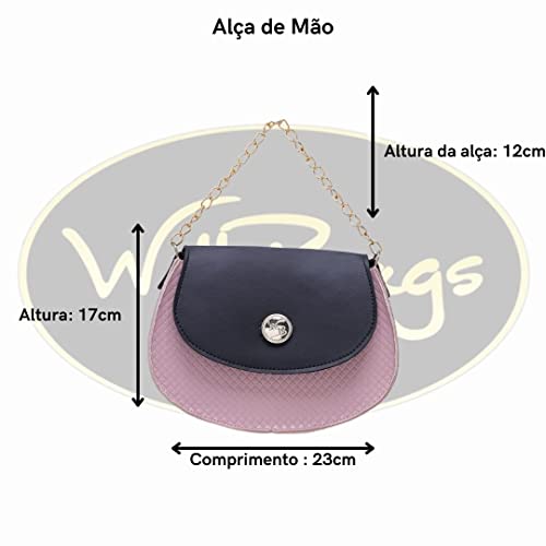 Kit 4 Peças 3Bolsas Bag Feminina Carteira Tendência Willibags (Rosa)