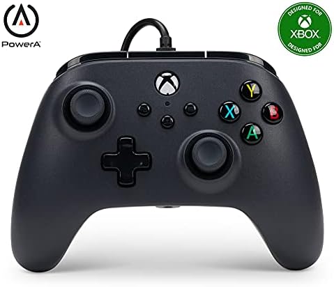PowerA Wired Controller for Xbox Series X|S - Black, gamepad, video game controller, gaming controller, works with Xbox One and Windows 10/11