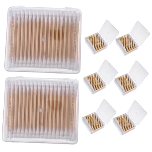 HAPINARY Dual-tipped Cotton Swabs for Eyelash Cleaning Disposable Makeup Tools for Cosmetics Compact Convenient Beauty Applicators