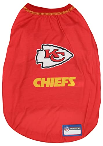 Zubaz NFL Team Pet T-Shirt for Dogs, Kansas City Chiefs, X-Small