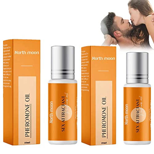 Natural Roll-on Pheromone Infused Essential Oil, Pheromone Oil for Women to Attract Men, Long Lasting Perfume, Lure Him Perfume Pheromones to Attract Men Women (2PCS) Cover