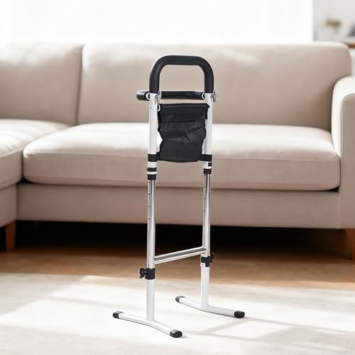Stand Assist(White)-Mobility Standing Aid Rail for Couch, Chair, Bedside, Toilet. Assistance Handle for People with Limited Mobility. Safety Grab Bar for Standing, Walking, Up and Down The Stairs