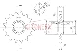  Ritzel vorne 16 Zähne 530er Teilung für Honda CB 900 F Hornet, CB 1000 R, CBF 900, 1000, CBR 900 RR Fireblade, VF 750 C Magna, VFR 750, VTR 1000 Fire Storm / SP1 / SP2