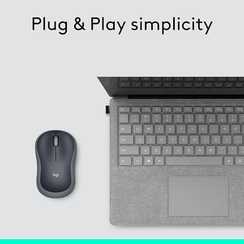 Logitech M185 Compact Ambidextrous 2.4 GHz Wireless Mouse - Swift Grey - image 8