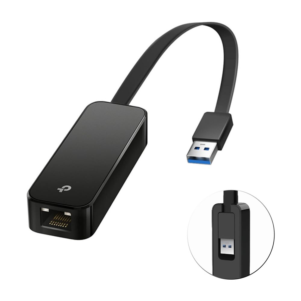 TP-Link UE306 Adattatore di Rete da USB 3.0 a Gigabit Ethernet 10/100/1000, Design Pieghevole e Portatile, Plug&Play in Nintendo Switch