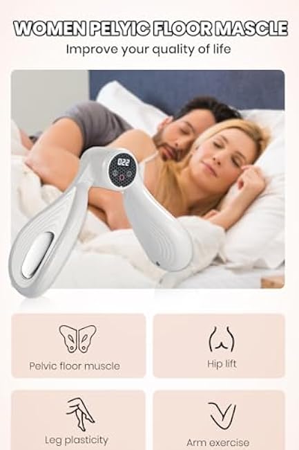 Thigh Master Thigh Exerciser ,Inner Thigh Exerciser with EMS,EMS Muscle Stimulator for Inner Thigh,kegel Exerciser Pelvic Floor Muscle,Enhanced Resistance Hip and Pelvis Trainer for Women Home Gym