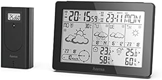 Hama Meteotime 186369 Stacja Pogodowa, Czarny, 3 x 15.3 x 10.5 cm; 510 g
