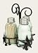 Star Salt Pepper and Toothpick Caddy Rustic Brown Finish