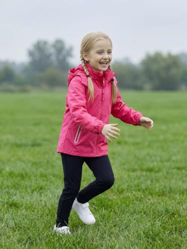 Image of SaphiRose Kids Waterproof Rain Jacket Mesh Lined with Removable Hood
