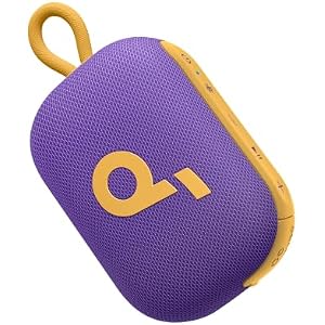 Soundcore Select 4 Go Altavoz Bluetooth Portátil, Mini Altavoz Ducha, 20H, IP67, Mini Altavoz Bluetooth, Flotante, Sonido Potente de 5W, Interiores y Exteriores, Ciclismo Púrpura+Amarillo
