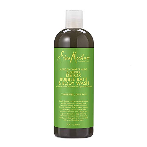 SheaMoisture African water mint detox & stimulate bubble bath & body wash, 16 Fluid Ounce