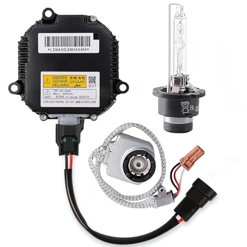 Xenon HID Ballast Control Unit Kit with Igniter & D2S Bulb | Fit for Infiniti G35 G37 FX35 | for Nissan Altima Maxima 350Z Murano Rogue | Replaces #28474-89904, 28474-8991A, 28474-89907, NZMNS111LANA