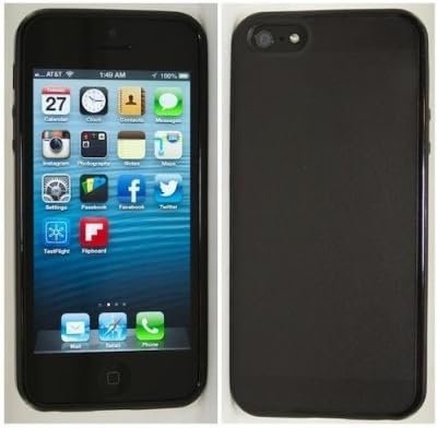 Catchif® iPhone 5/5S Case with Bumper and Transparent Back Protection (Black Color)