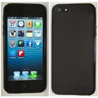 Catchif® Iphone 5/5S Case With Bumper And Transparent Back Protection (Black Color) #TOP1